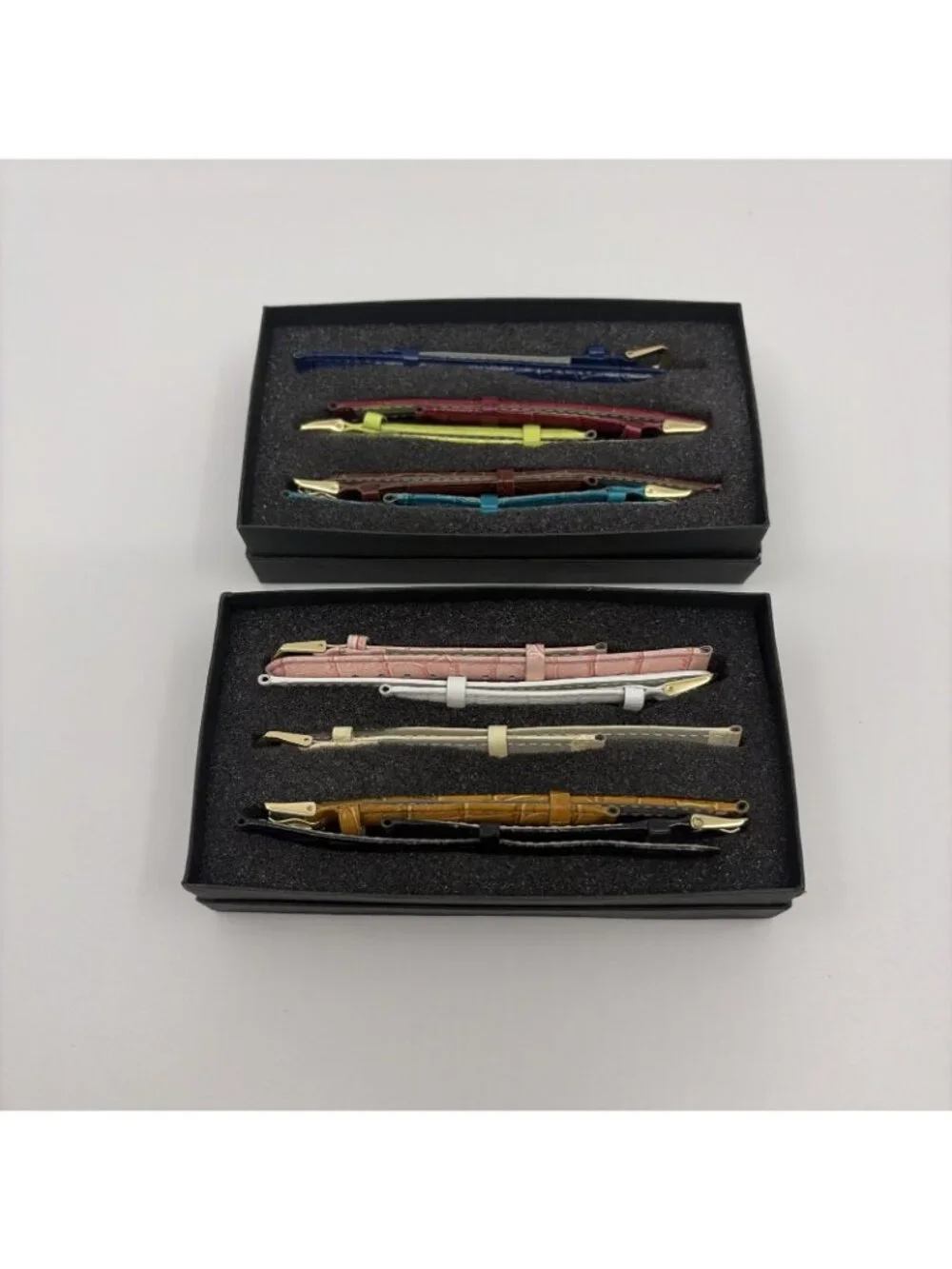 Vicence 12mm Genuine Leather Watch Bands 10pk Many Colors Crocodile Embossed